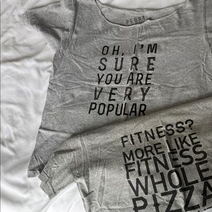 Pebby Gray Short Sleeve Tee Set